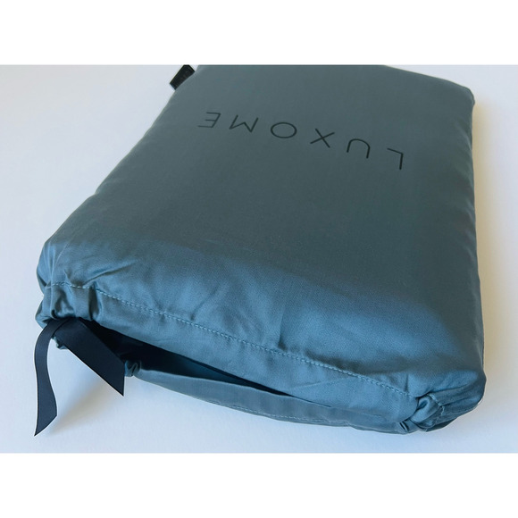 Luxome Luxury KING Sheet Set Viscose Bamboo 400TC OCEAN BLUE 418-15 Cooling NWT - Picture 4 of 5